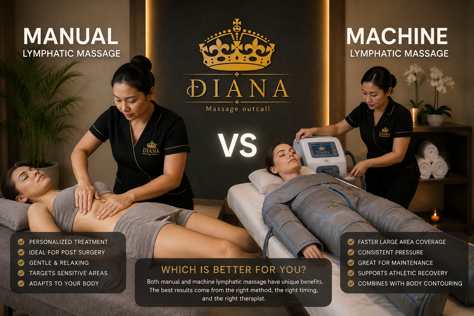 Manual vs Machine Lymphatic Massage Comparison in Bali