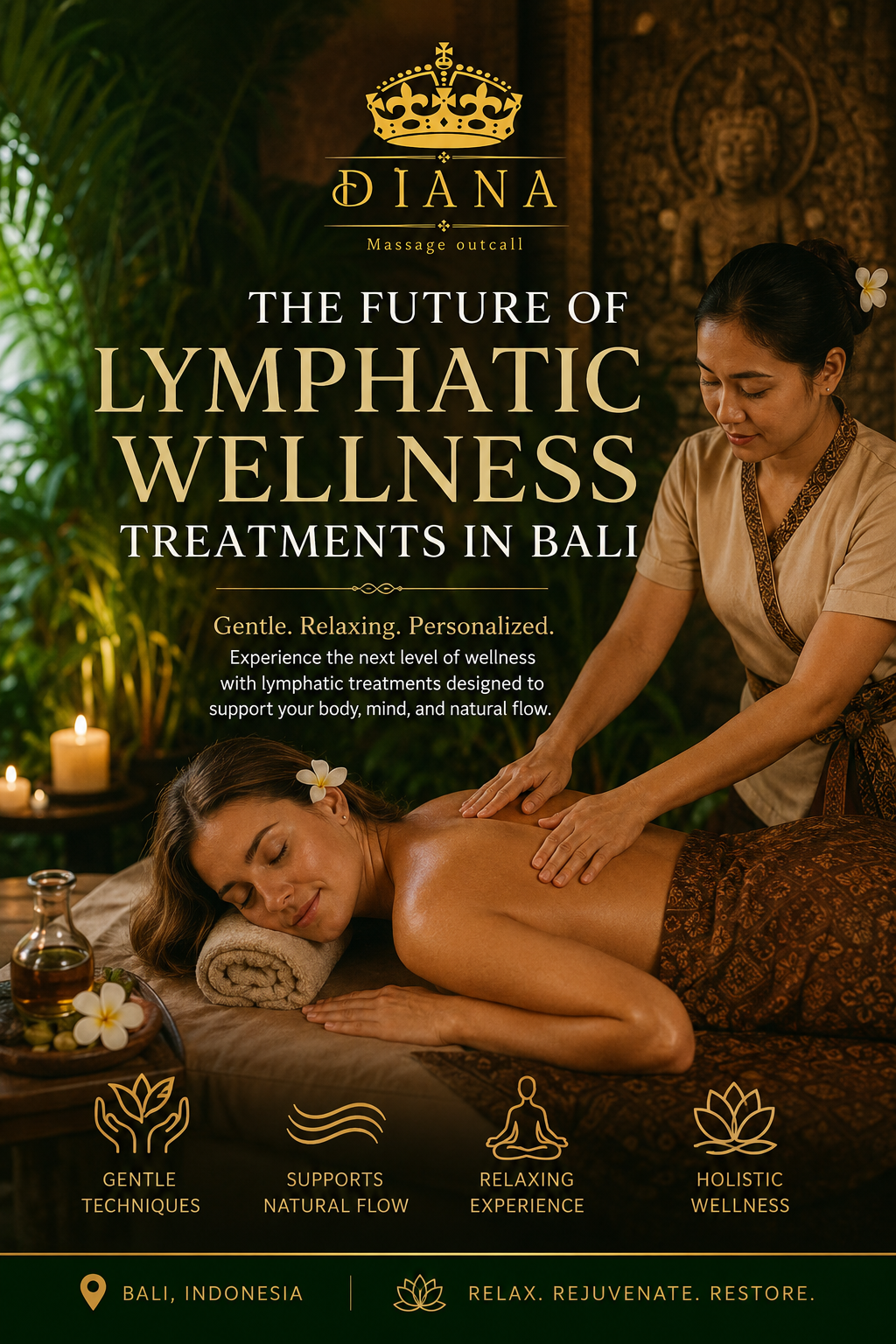 Lymphatic Wellness Treatments in Bali at Diana Relaxing Spa with a relaxing massage experience