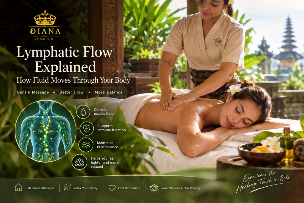 Lymphatic Flow Massage at a Bali home massage service with professional therapist