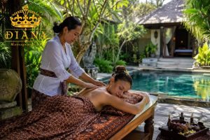 Lymphatic drainage water retention massage in Bali using gentle full body techniques to support relaxation and fluid movement.