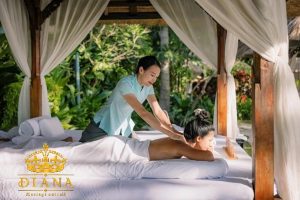 Gentle lymphatic massage after a long flight to Bali, helping travelers relax and feel comfortable at their private villa.